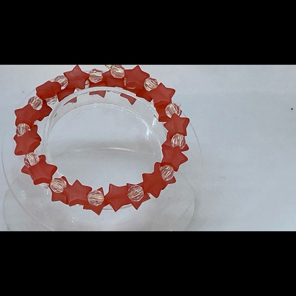 Handmade Star Beaded Wrap Around Bracelets, Wrap Bracelet, Memory Wire Bracelet - Picture 15 of 16